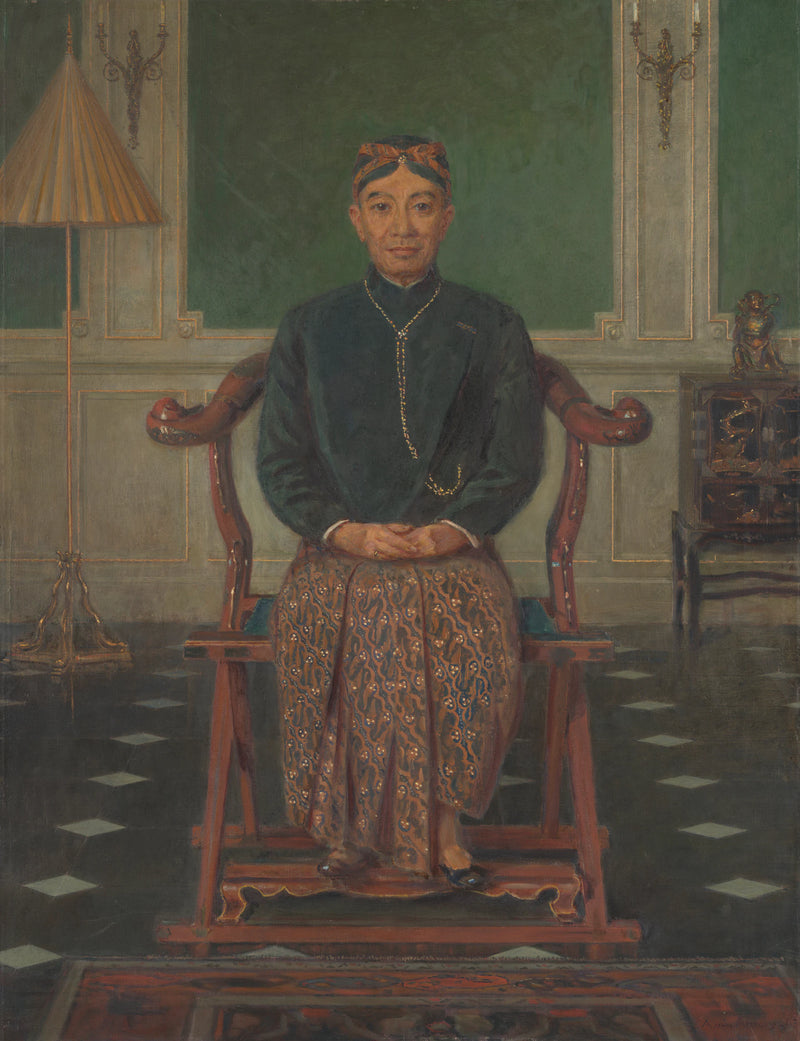 Portrait de Pangeran Ario Soejono, ministre sans portefeuille au cabinet de guerre à Londres - Anton Abraham van Anrooy