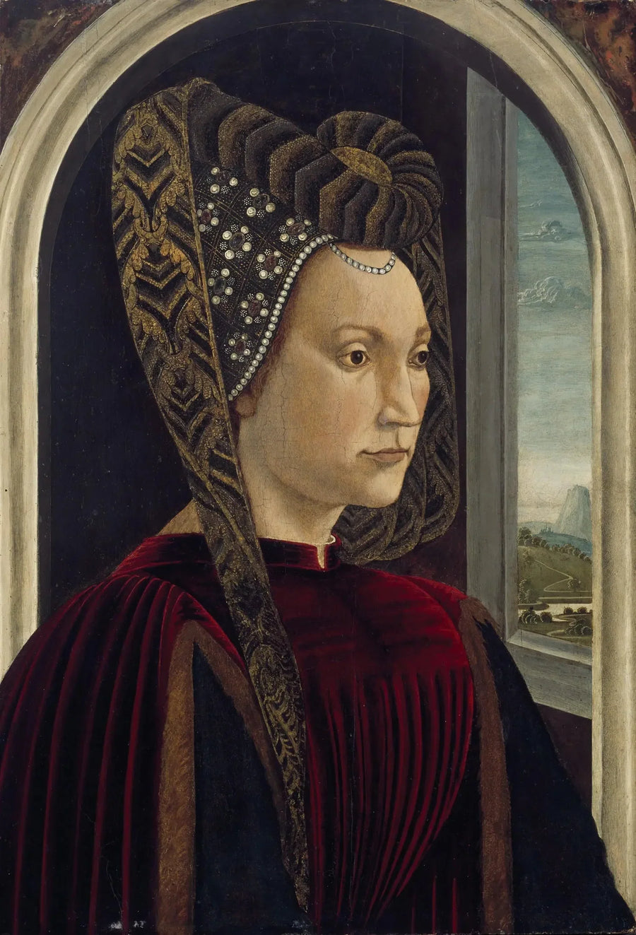 Przypuszczalny portret Clarice Orsini, żony Lorenzo de' Medici - Domenico Ghirlandaio