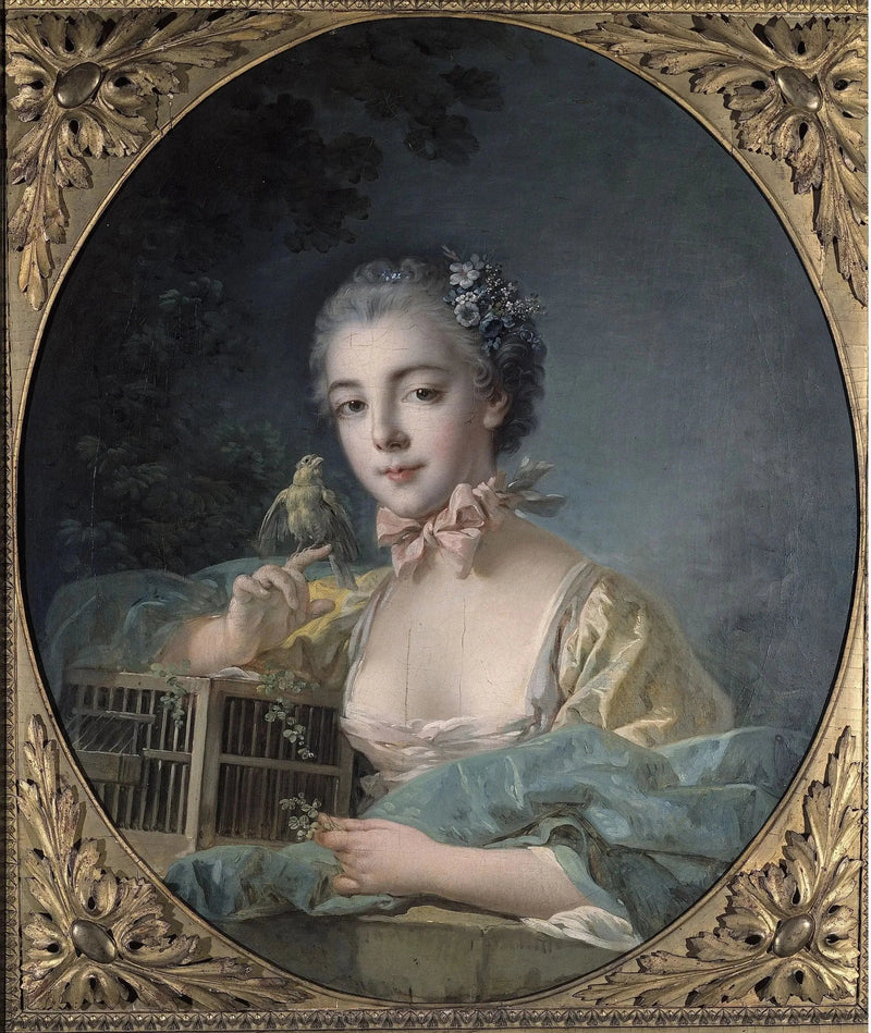 Przypuszczalny portret Marie-Émilie Baudouin, córki malarza - François Boucher