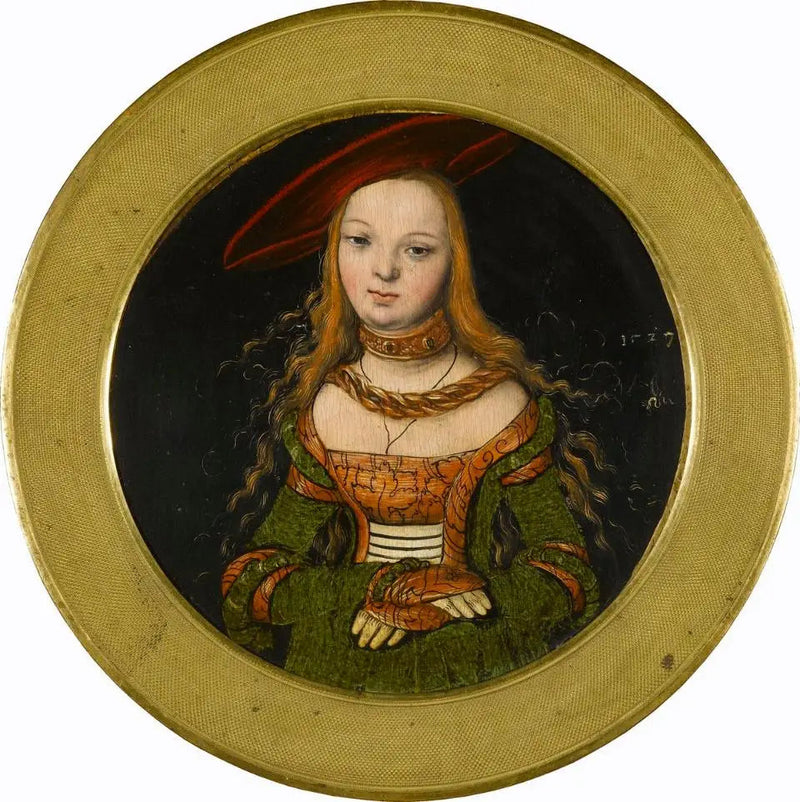 Okrągły portret młodej kobiety - Lucas Cranach Starszy