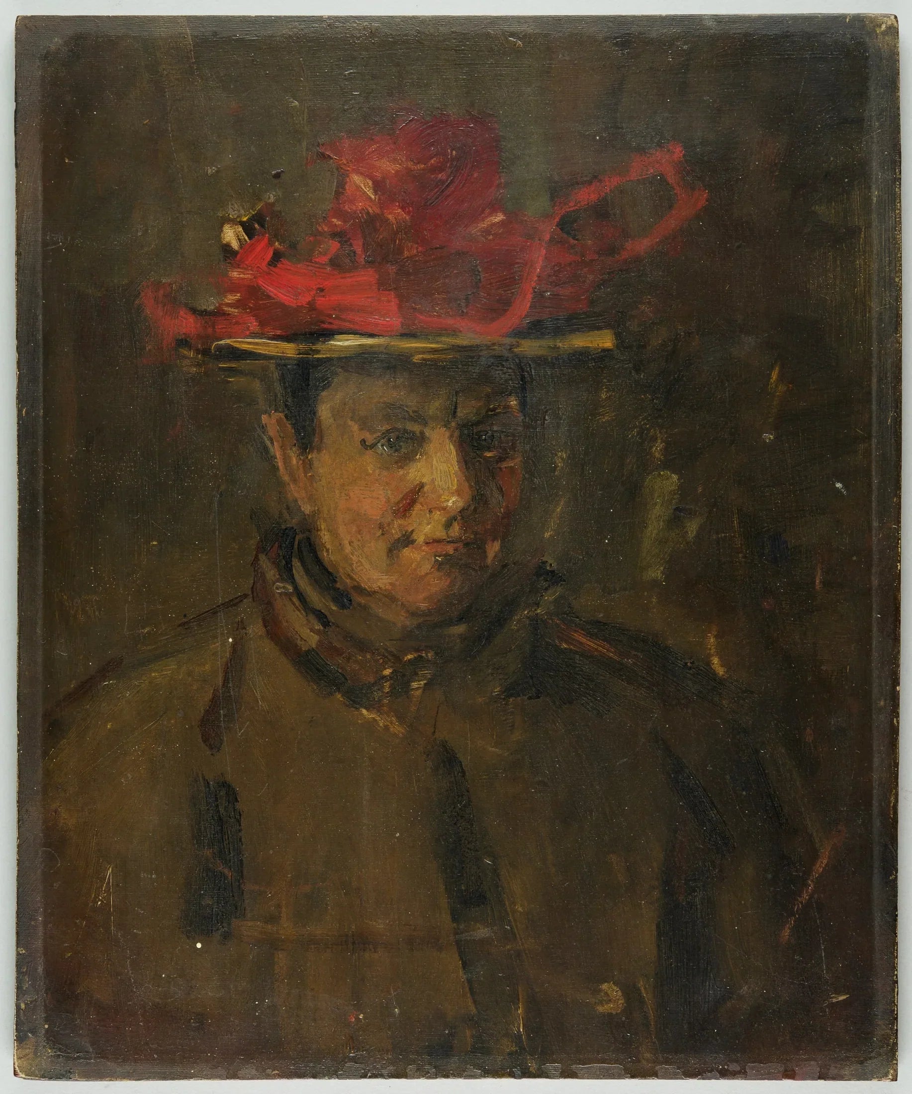 Portret van een vrouw met hoed - Isaac Israëls image 1 copie peinte à la main à l’huile