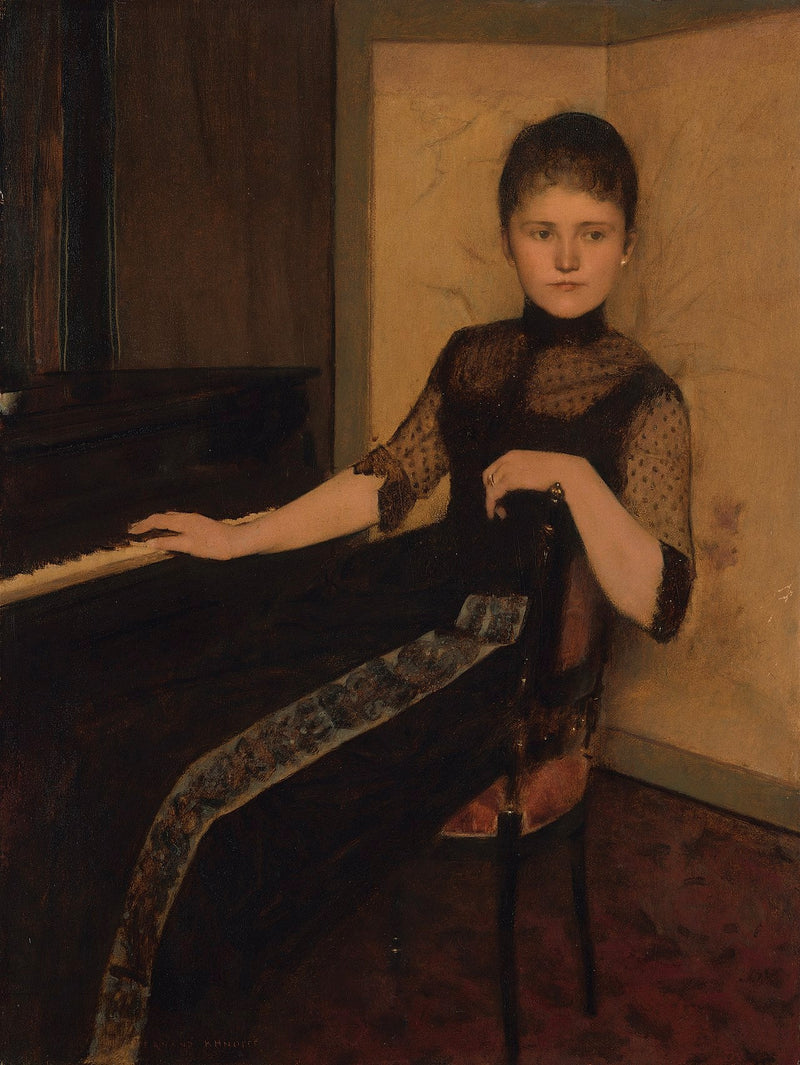 Portret młodej pani Marii Franciski Louisa Dommer van Poldersveldt (Ubbergen 1848 - 1925 's-Hertogenbosch) - Fernand Khnopff