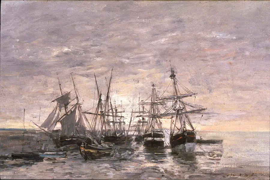 Portrieux - Niski stan wody - Eugène Boudin
