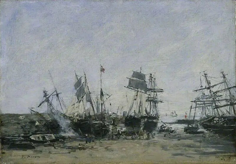 Portrieux, odpływ - Eugène Boudin