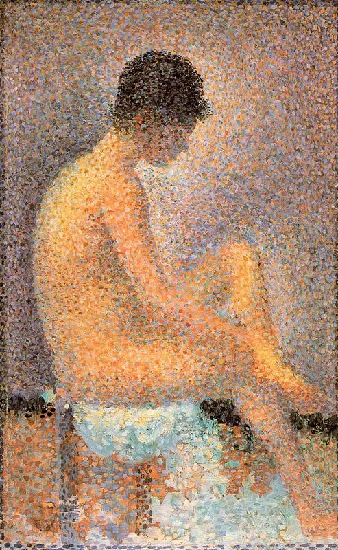 Siedząca modelka, z profilu - Georges Seurat