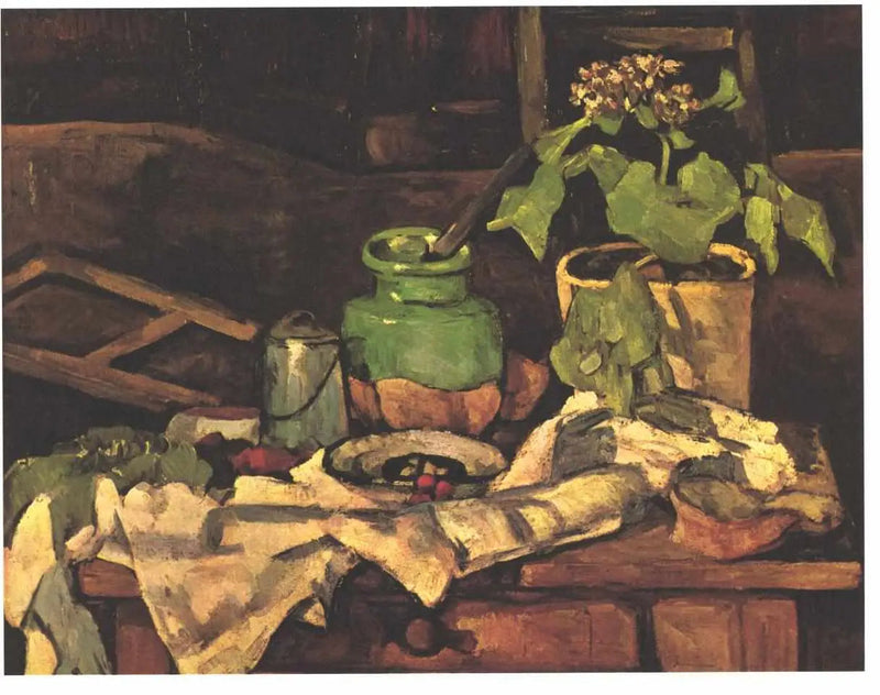 Doniczka na stole - Paul Cézanne