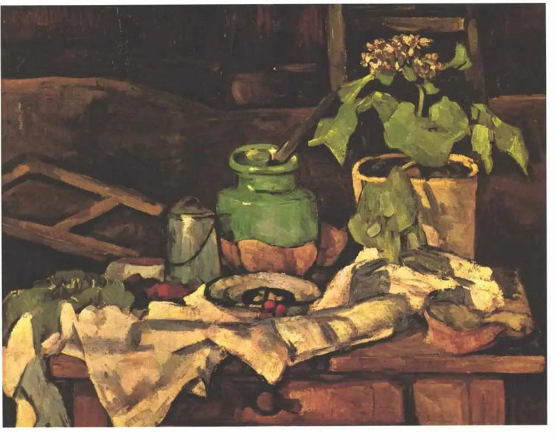 Doniczka na stole - Paul Cézanne