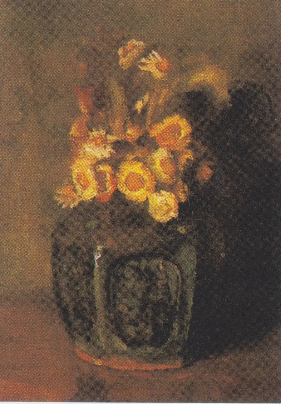 Słoik imbirowy wypełniony chryzantemami - Vincent van Gogh