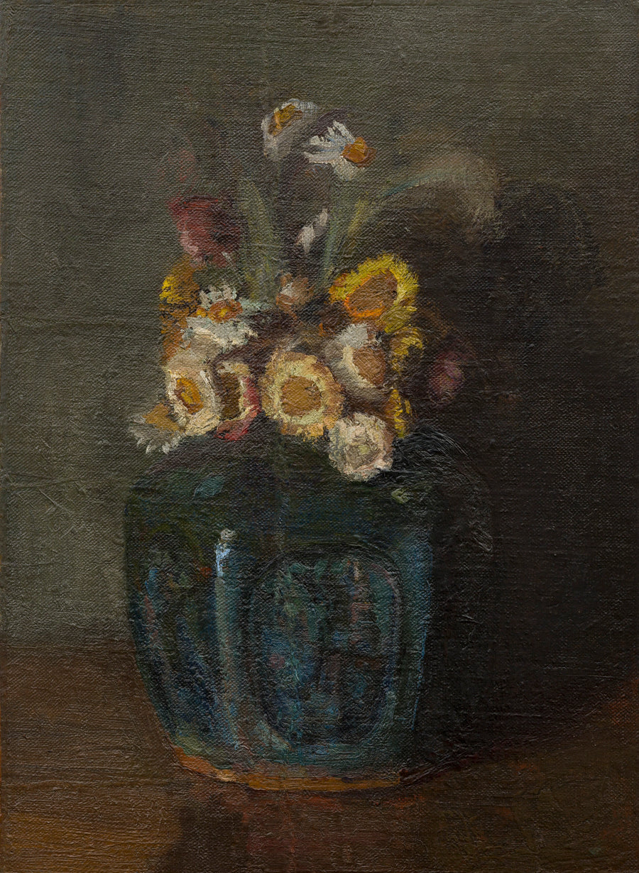 Słoik imbirowy wypełniony chryzantemami - Vincent van Gogh