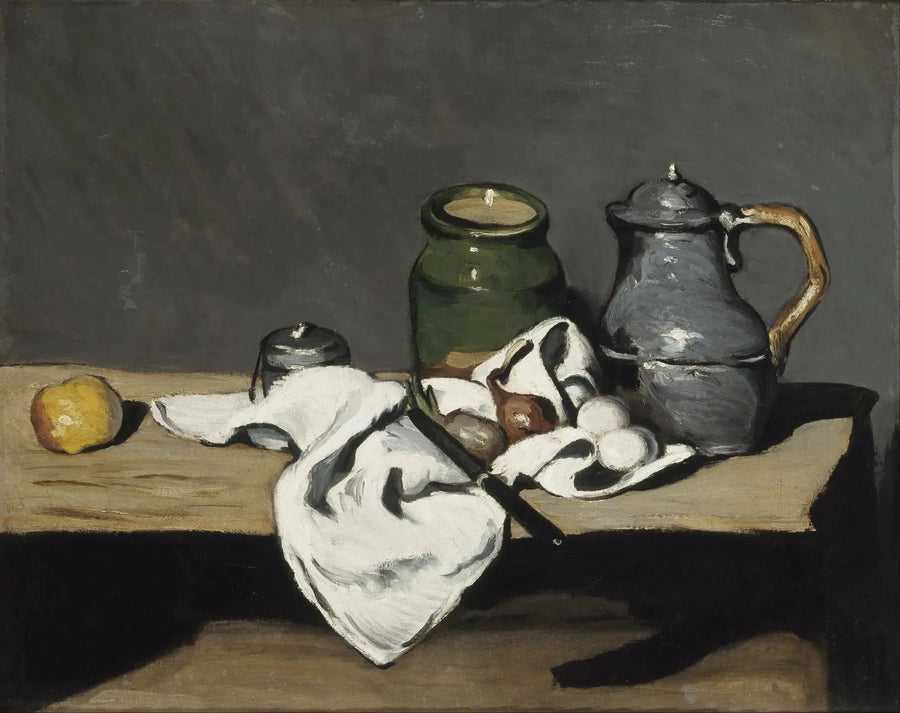 Zielony dzbanek i cyna czajnik - Paul Cézanne