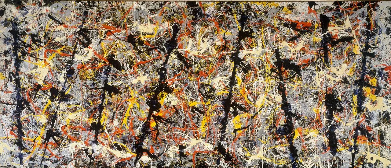 Poteaux bleus - Jackson Pollock image 1 copie de tableau peinte à la main