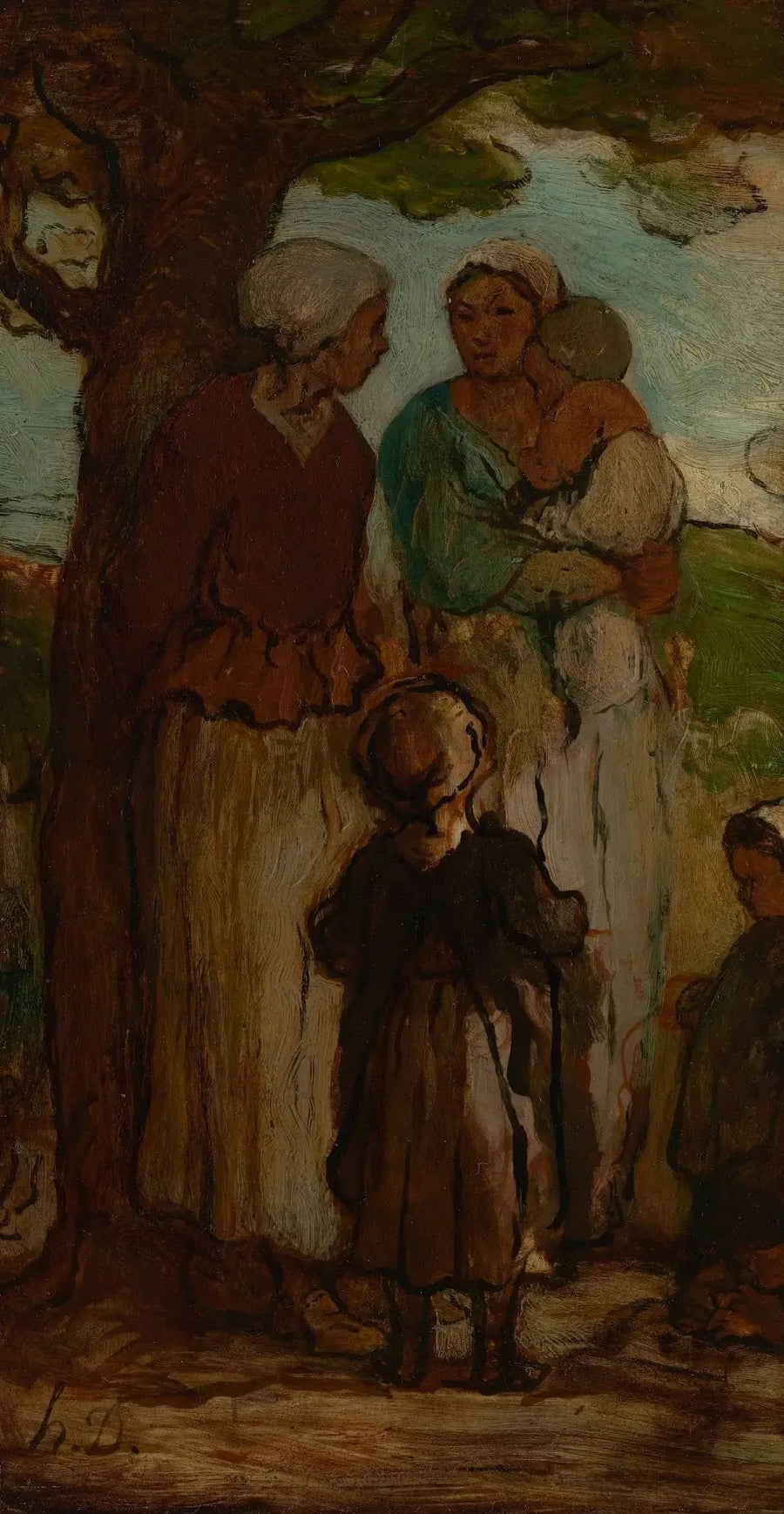 Plotki z dzielnicy - Honoré Daumier