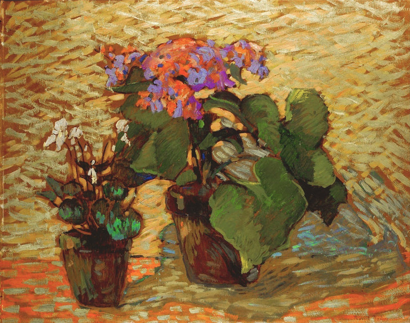Doniczki na pelargonie - Robert Antoine Pinchon