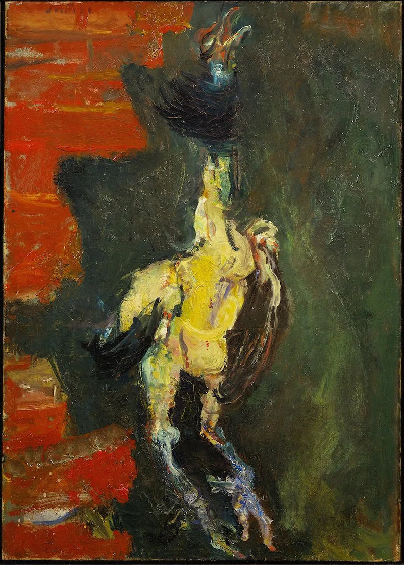 Kura zawieszona przed murem z cegieł - Chaim Soutine