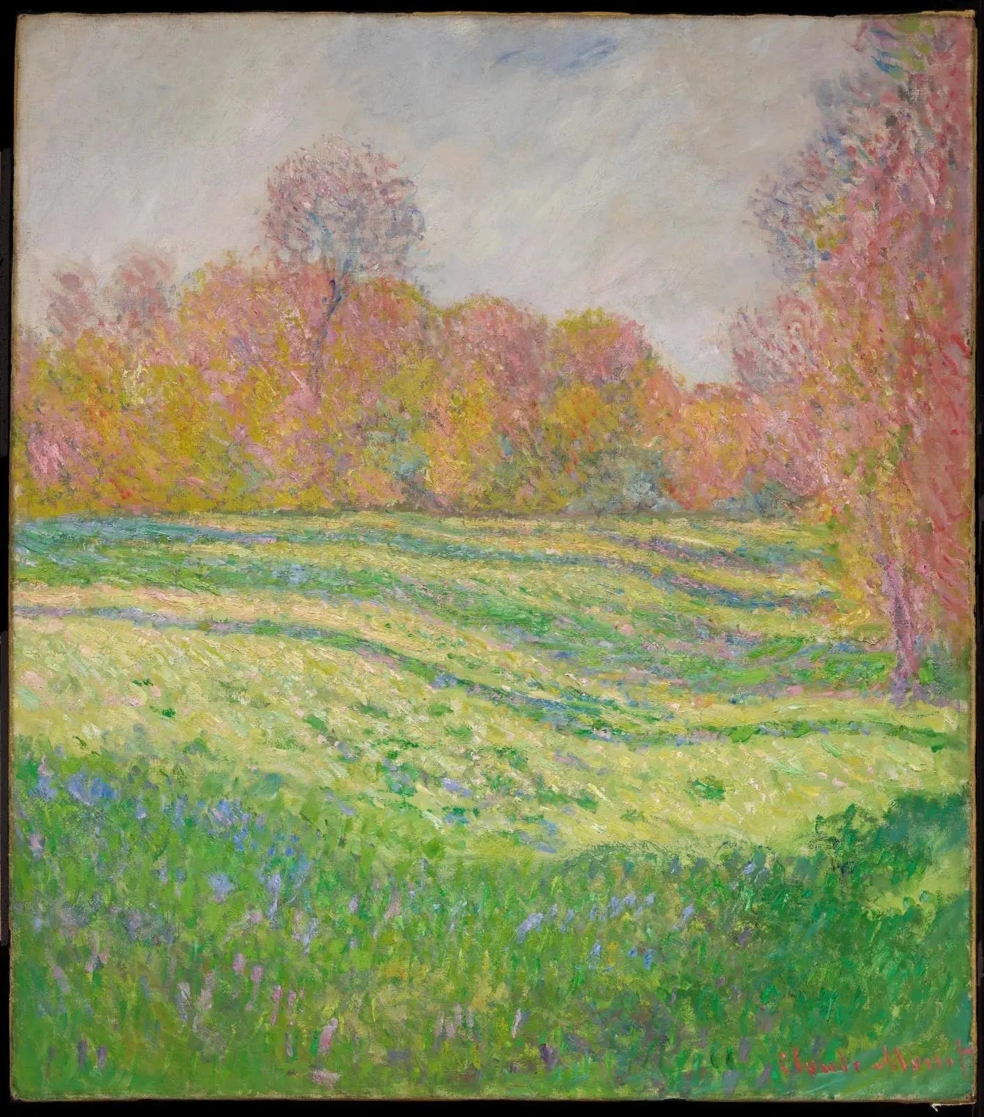 Prairie à Giverny, effet d’automne W1083 par Claude Monet, MFA Boston