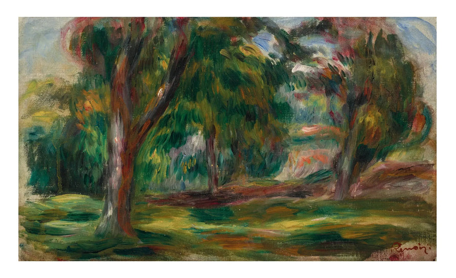 łąka i drzewa - Pierre-Auguste Renoir