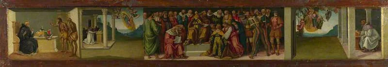 Prédella: Esther i życie świętego Hieronima - Luca Signorelli