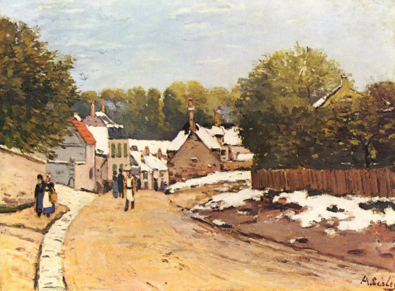 Pierwsze Śniegi w Louveciennes - Alfred Sisley