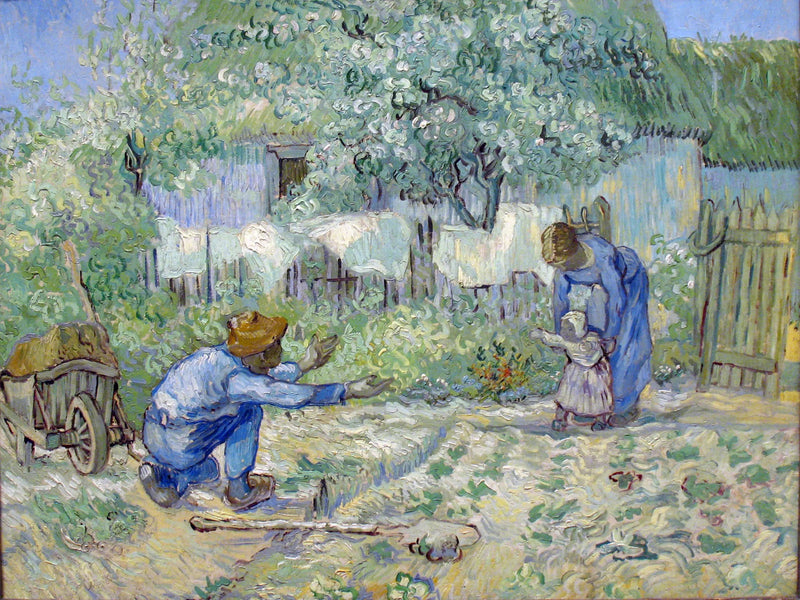 Pierwsze kroki, według Milleta - Vincent van Gogh