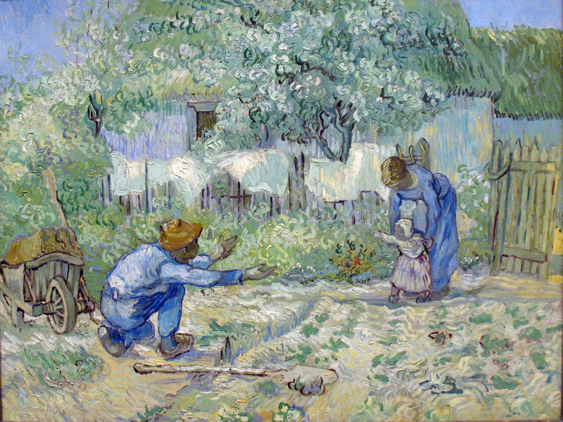 Pierwsze kroki, według Milleta - Vincent van Gogh