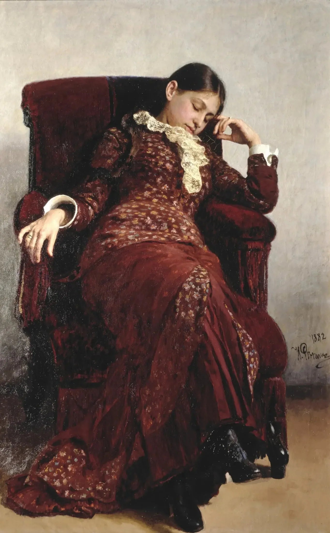 Prendre du repos - Ilya Repin image 1 reproduction artisanale de tableau
