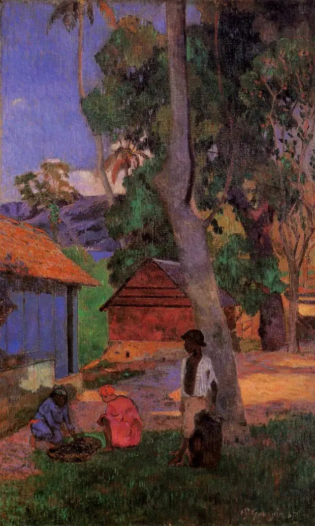 Blisko szałasów, lub Wokół chat - Paul Gauguin