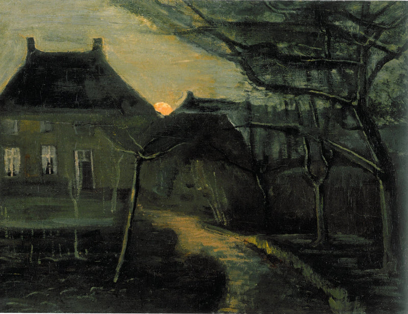 Probostwo w Nuenen w blasku księżyca - Vincent van Gogh