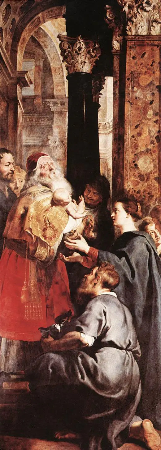 Prezentacja w Świątyni (prawy panel triptyku) - Peter Paul Rubens