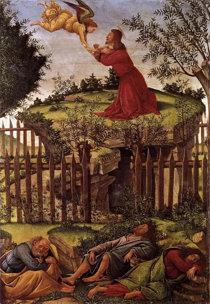 Modlitwa w ogrodzie oliwnym - Sandro Botticelli