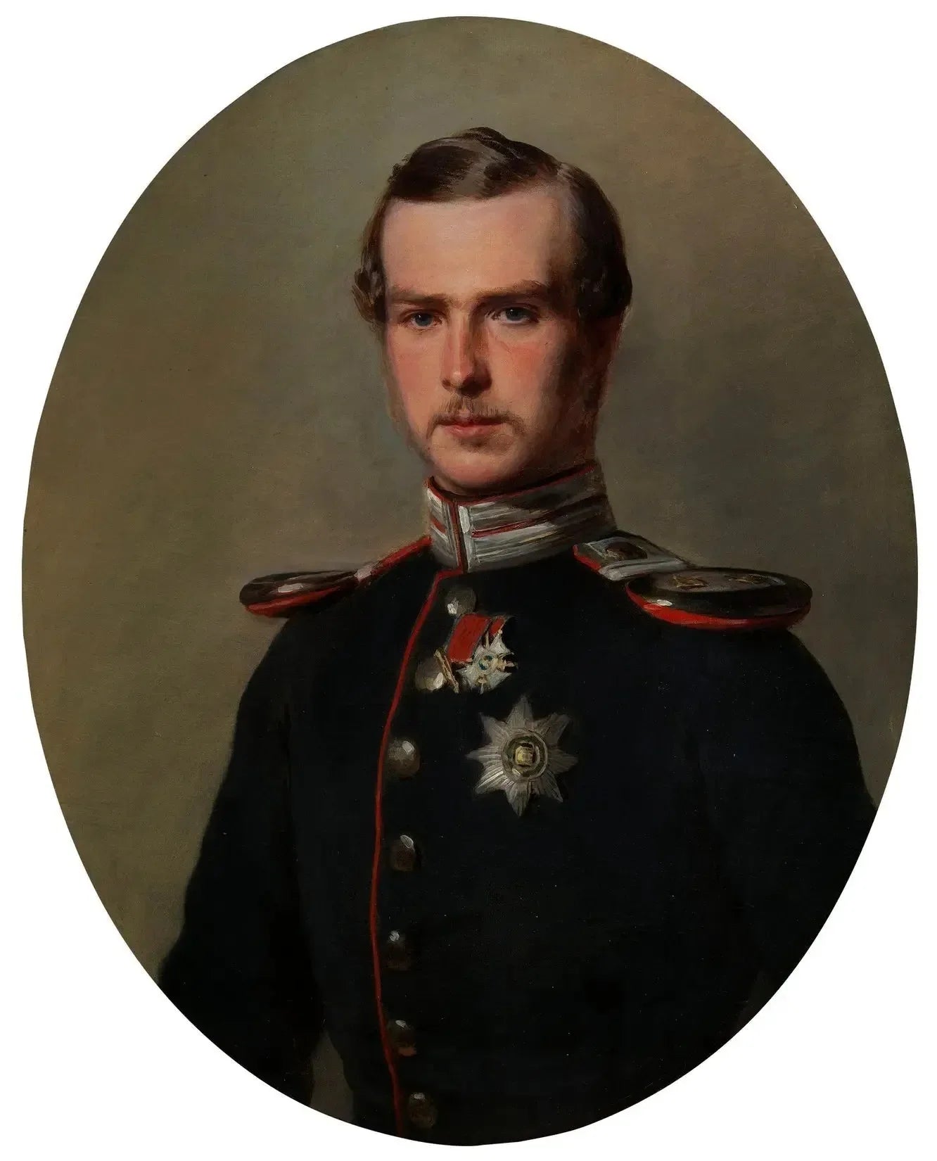 Prince Louis de Hesse, futur grand-duc Louis IV de Hesse (1837-1892) - Franz Xaver Winterhalter image 1 copie de tableau peinte à la main