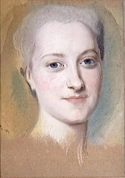 Księżniczka Marie-Christine z Saksonii (1735-1782) - Maurice-Quentin de La Tour