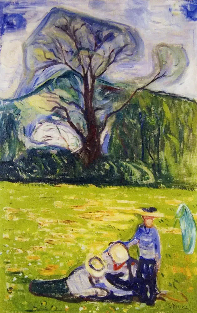 Wiosna w ogrodzie doktora Linde - Edvard Munch