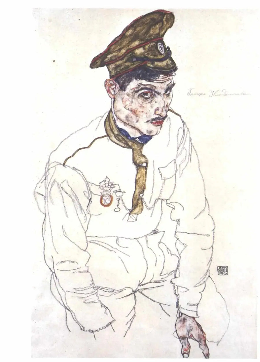 Rosyjski jeńca wojenny - Egon Schiele