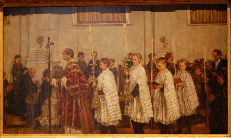 Procesja w starekościółku katolickim w Hadze - Isaac Israëls