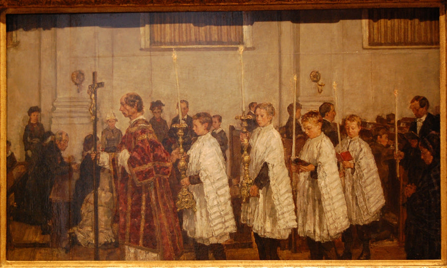 Procesja w starekościółku katolickim w Hadze - Isaac Israëls