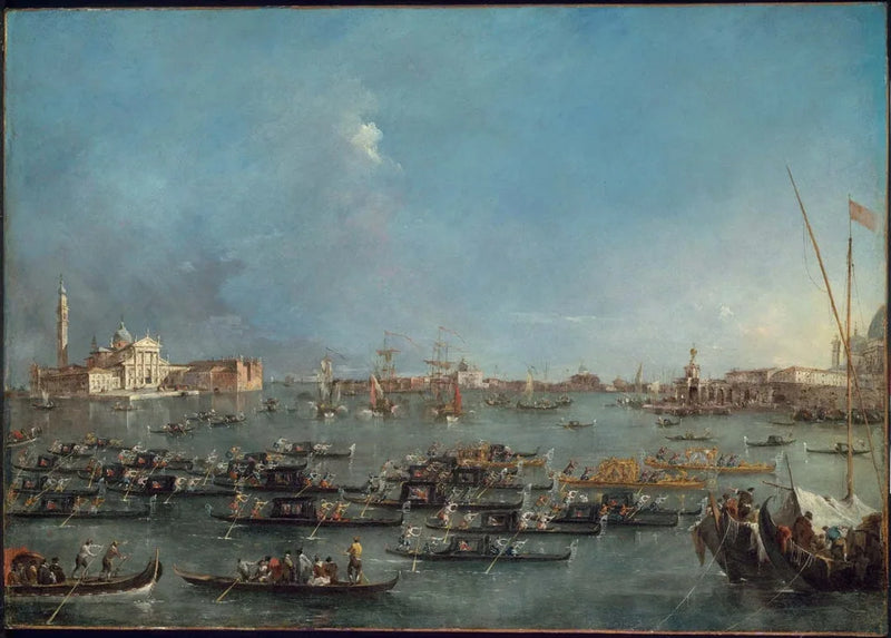 Procesja gondoli w Bacino di San Marco - Francesco Guardi