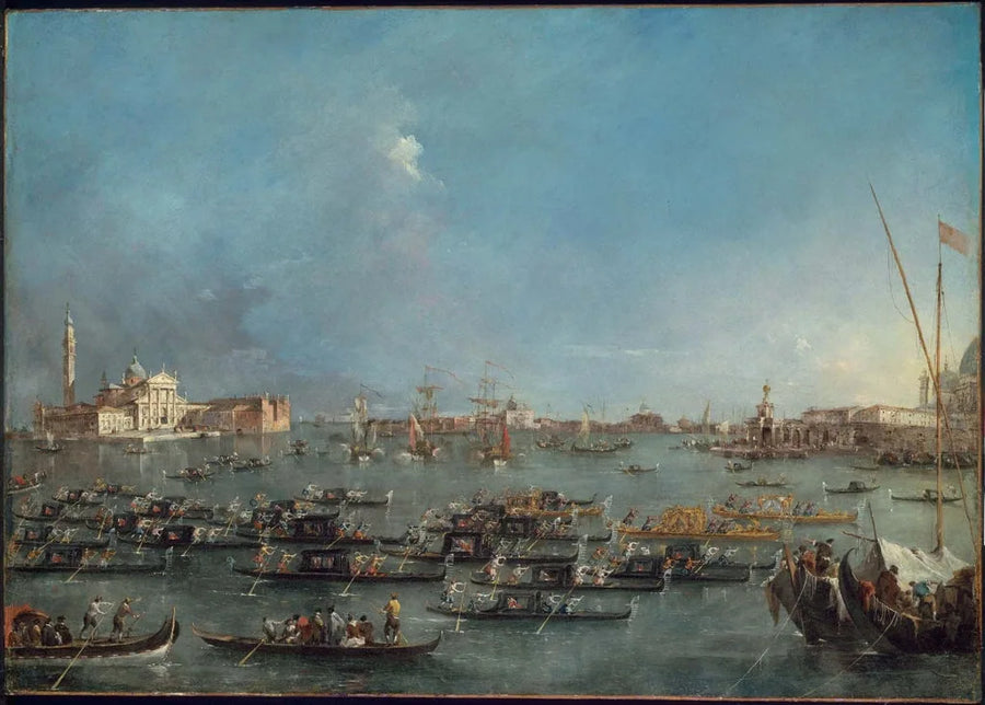 Procesja gondoli w Bacino di San Marco - Francesco Guardi