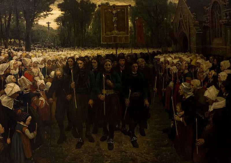 Procesja pokutna w Bretanii - Jules Breton