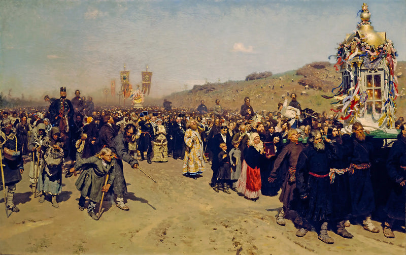 Procesja religijna w obwodzie kurskim - Ilya Repin