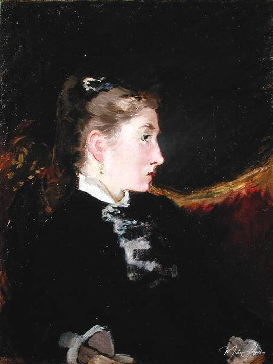 Profil d'une jeune fille - Edouard Manet - Reproductions de tableaux et peintures haut de gamme