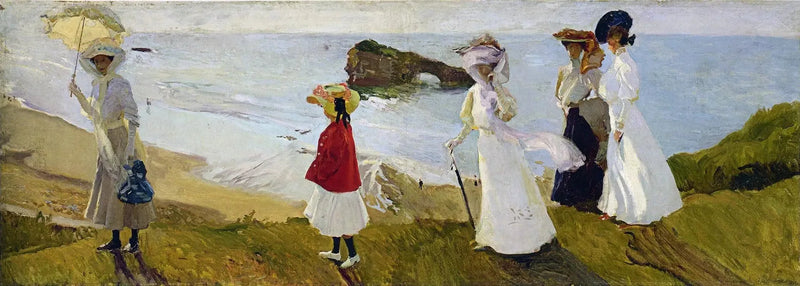 Spacer przy latarni morskiej w Biarritz - Joaquín Sorolla