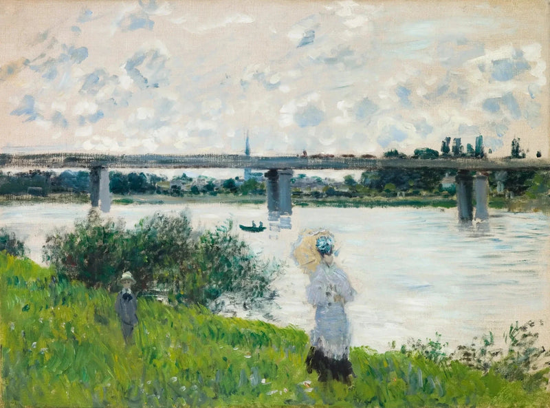 Spacer do mostu kolejowego w Argenteuil W321 - Claude Monet