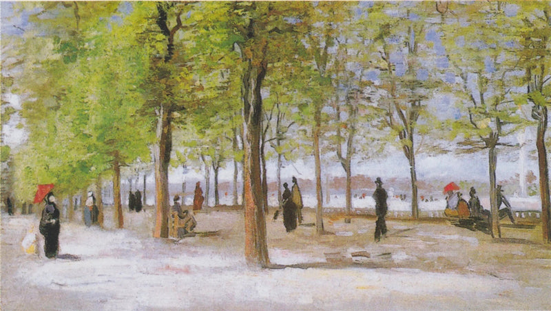 Spacerowicze w ogrodzie Luksemburskim - Vincent van Gogh