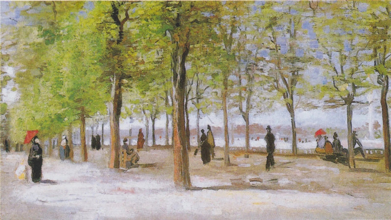Spacerowicze w ogrodzie Luksemburskim - Vincent van Gogh