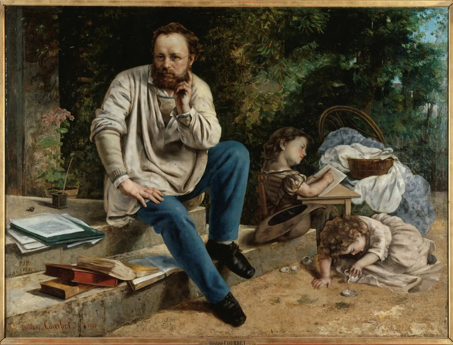 Proudhon i jego dzieci - Gustave Courbet