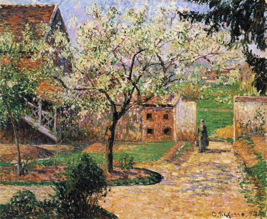 Kwitnące śliwy, Éragny - Camille Pissarro