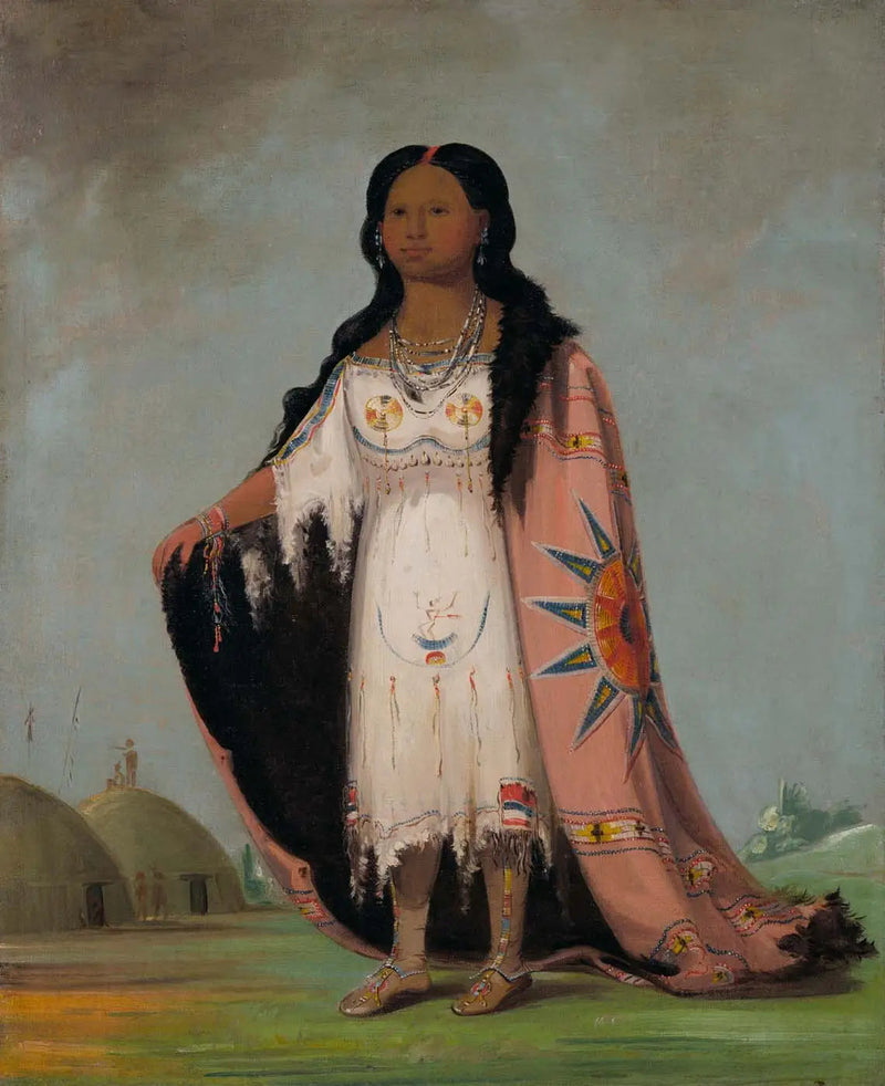 Pshán-shaw, pachnąca ziołami, dwunastoletnia dziewczyna z krwawiącą ręką - George Catlin