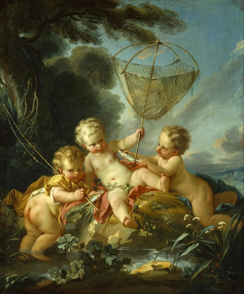 Putti jako rybak - François Boucher