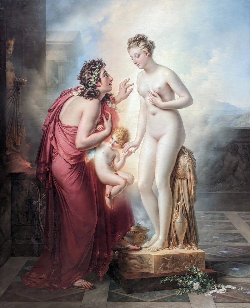 Pygmalion zakochany w swojej statuie - Anne-Louis Girodet
