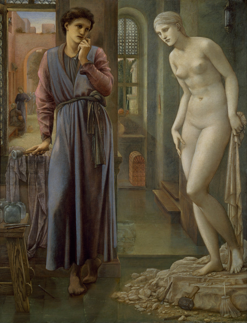 Pygmalion i Obraz - Ręka się powstrzymuje - Edward Burne-Jones